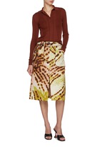 スカート DRIES VAN NOTEN Sheraz viscose and cotton skirt with DRIES VAN NOTEN | Sheraz Giant Orchid Print Cotton Skirt