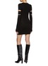 Back View - Click To Enlarge - HELMUT LANG - Slash Long Sleeve Dress