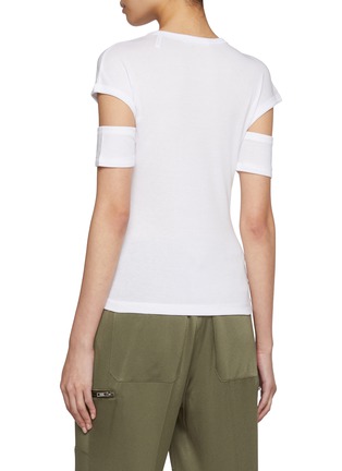 Back View - Click To Enlarge - HELMUT LANG - Slash Shrunken T-shirt