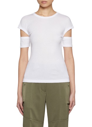 Main View - Click To Enlarge - HELMUT LANG - Slash Shrunken T-shirt