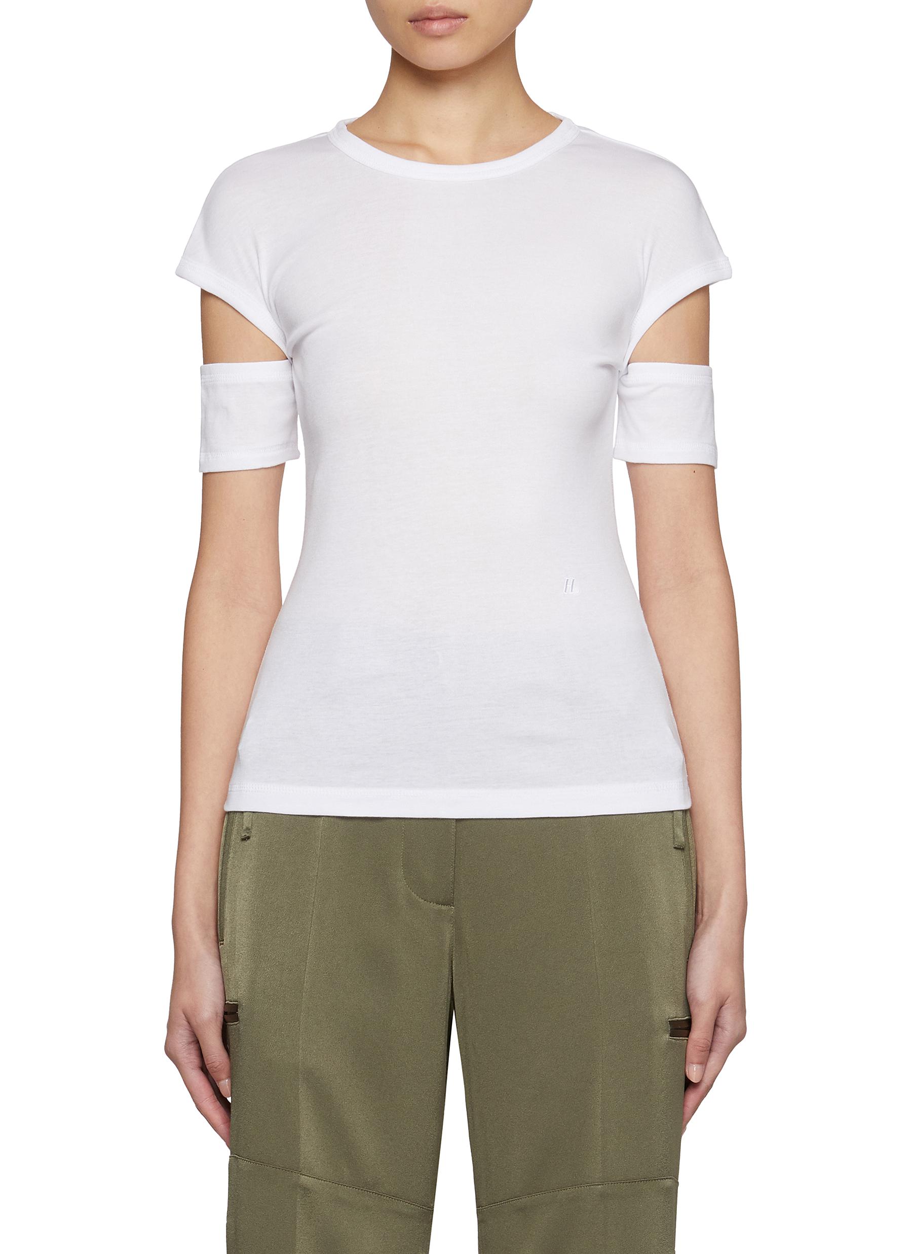 HELMUT LANG | Slash Shrunken T-shirt | Women | Lane Crawford