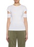 Main View - Click To Enlarge - HELMUT LANG - Slash Shrunken T-shirt