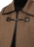  - TOTEME - Clasp Leather Trimming Coat