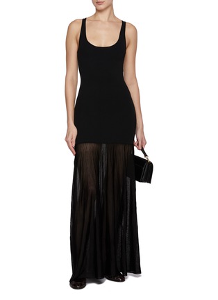 Figure View - Click To Enlarge - TOTEME - Half-Sheer Evening Tank Dress