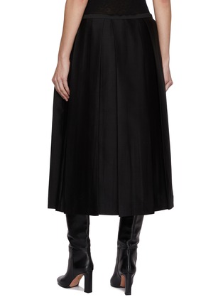 Back View - Click To Enlarge - TOTEME - Twinflower Pleated Wool Silk Skirt