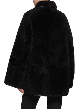 Back View - Click To Enlarge - TOTEME - Teddy Shearling Overshirt Jacket