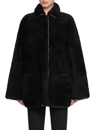 Main View - Click To Enlarge - TOTEME - Teddy Shearling Overshirt Jacket