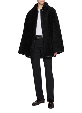 Figure View - Click To Enlarge - TOTEME - Teddy Shearling Overshirt Jacket