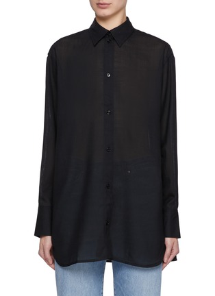 Main View - Click To Enlarge - TOTEME - Relaxed Wool Voile Shirt