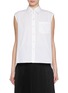 Main View - Click To Enlarge - HELMUT LANG - Sleeveless Apex Tail Cotton Shirt