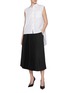 Figure View - Click To Enlarge - HELMUT LANG - Sleeveless Apex Tail Cotton Shirt