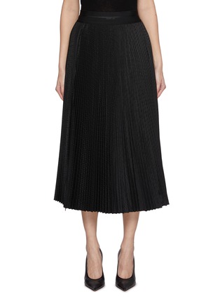 Main View - Click To Enlarge - HELMUT LANG - Pleated Front Zippered Slit Skirt