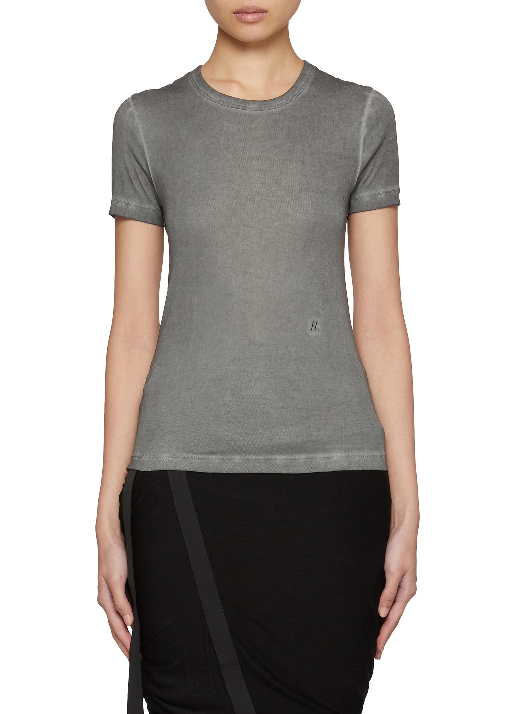 HELMUT LANG | Garment Dyed Shrunken Cotton T-shirt | Women HELMUT LANG | Garment Dyed Shrunken Cotton T-shirt | Women