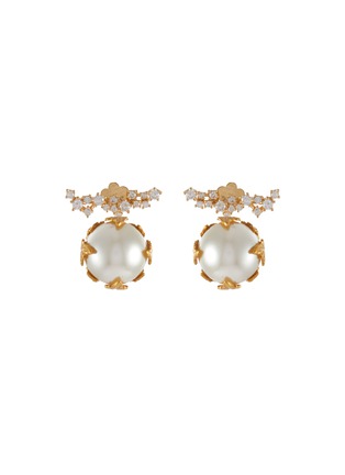 Main View - Click To Enlarge - MONSHIRO - Pearl Catch Earrings