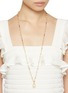 Figure View - Click To Enlarge - MONSHIRO - Glass Pearl Bar Chain Long Necklace