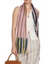 Figure View - Click To Enlarge - ÉPICE - Striped Cotton Silk Stole