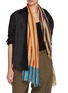 Figure View - Click To Enlarge - ÉPICE - Striped Cotton Silk Stole