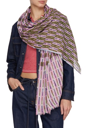 Figure View - Click To Enlarge - ÉPICE - Geometric Print Cotton Stole