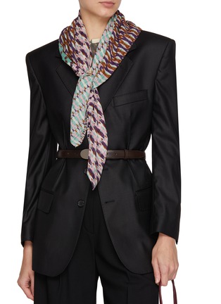Figure View - Click To Enlarge - ÉPICE - Geometric Print Cotton Silk Square Bandana