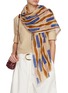 Figure View - Click To Enlarge - ÉPICE - Geometric Print Cotton Silk Stole