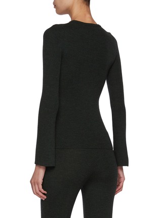 Back View - Click To Enlarge - WE NORWEIGIANS - Geilo Ribbed Merino Wool Sweater