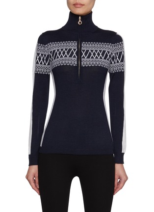 Main View - Click To Enlarge - WE NORWEIGIANS - Signature Quarter Zip Wool Sweater