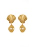 Main View - Click To Enlarge - GOOSSENS - Bo Gold Plated Pearl Earrings