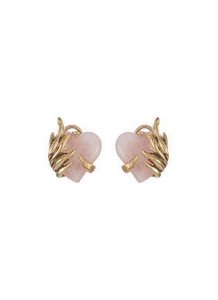 Main View - Click To Enlarge - GOOSSENS - Coeur Précieux Heart Gold Plated Clip On Earrings