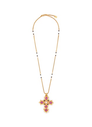 Main View - Click To Enlarge - GOOSSENS - Venise Gold Plated Pendant Necklace