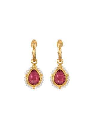 Main View - Click To Enlarge - GOOSSENS - Venise Gold Plated Pear Earrings