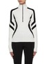 Main View - Click To Enlarge - FUSALP - Virginie  Graphic Lines Half Zip Sweater