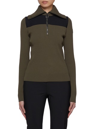 Main View - Click To Enlarge - FUSALP - Louana Two Tone Half Zip Sweater