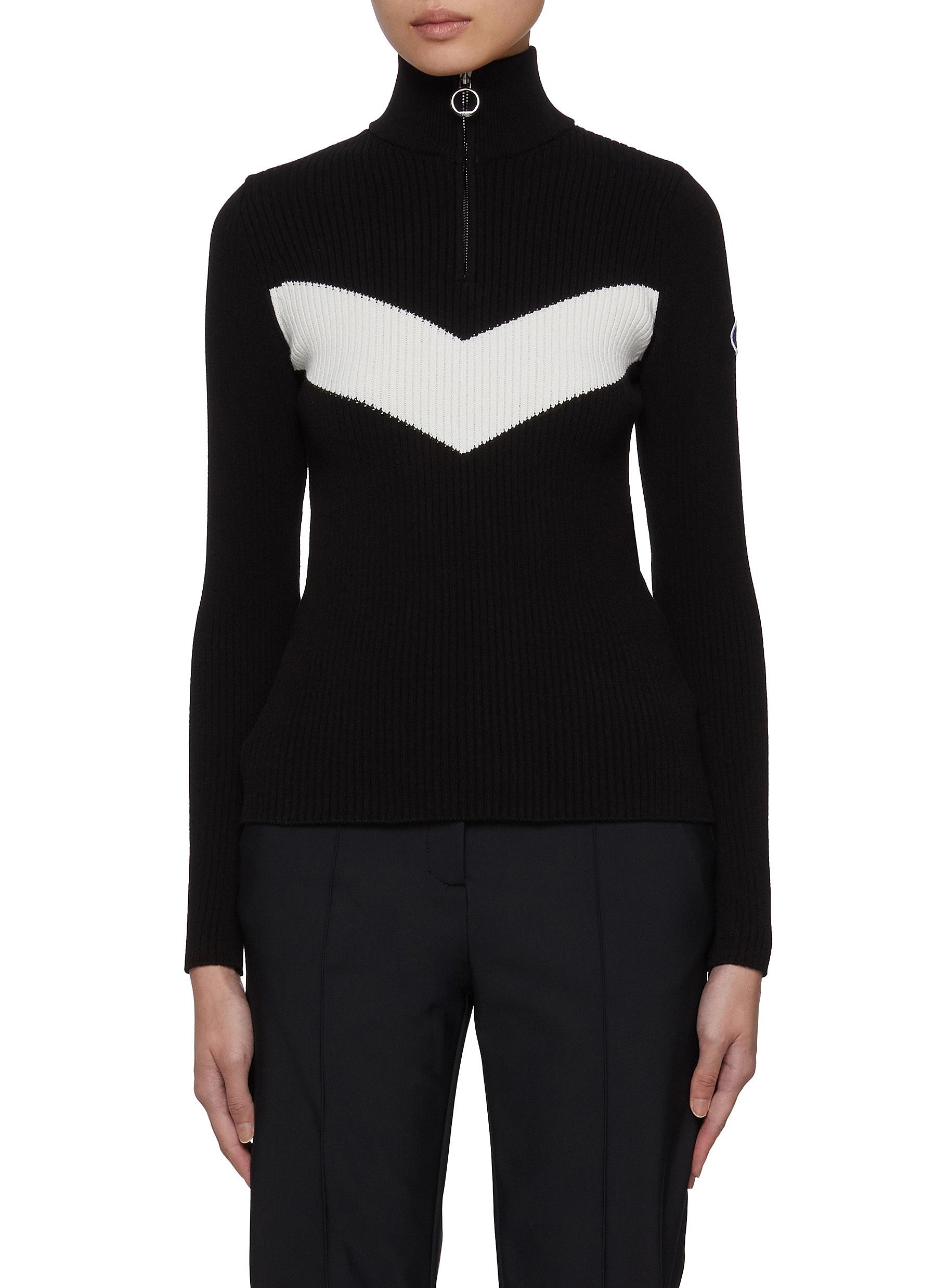 Andromede Two Tone Half Zip Sweater