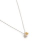 Detail View - Click To Enlarge - SSIL - Clover Rhodium Gold Plated Brass Necklace