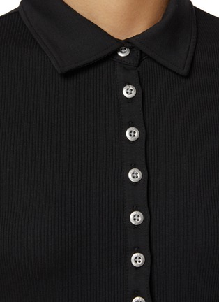  - RAG & BONE - The Essential Rib Cotton Blend Polo Shirt