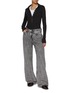 Figure View - Click To Enlarge - RAG & BONE - Logan Featherweight Acid Wash Wide Leg Jeans