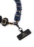 Detail View - Click To Enlarge - VENNA - Crystals Denim On Chain Phone Strap