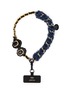 Main View - Click To Enlarge - VENNA - Crystals Denim On Chain Phone Strap