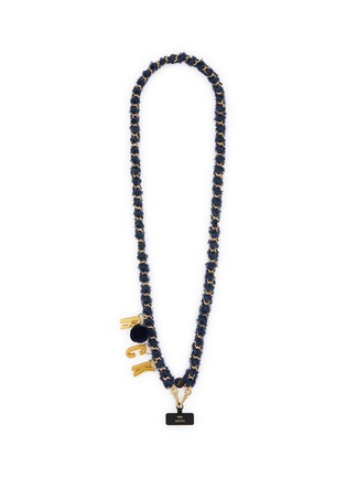 Main View - Click To Enlarge - VENNA - Rock Denim On Chain Phone Strap
