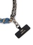 Detail View - Click To Enlarge - VENNA - Black Hearts Denim On Chain Phone Strap