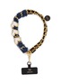 Main View - Click To Enlarge - VENNA - White Hearts Denim On Chain Phone Strap