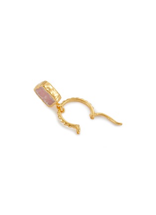 Detail View - Click To Enlarge - MISSOMA - Pyramid Rhodochrosite Mini Drop Charm 18K Gold Plated Sterling Silver Earrings