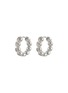 Main View - Click To Enlarge - MISSOMA - Tennis Rhodium Plated Sterling Silver Small Hoop Earrings