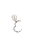 Detail View - Click To Enlarge - MISSOMA - Pearl Twisted Rhodium Plated Sterling Silver Small Hoop Earrings