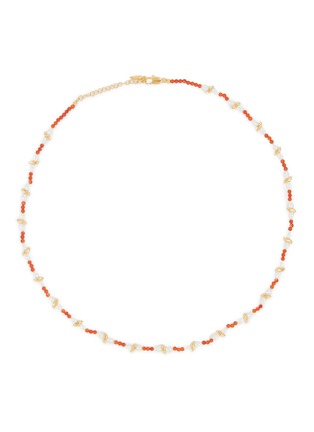 Main View - Click To Enlarge - MISSOMA - Savi Seed Gold Pleated Pearl Beaded Necklace