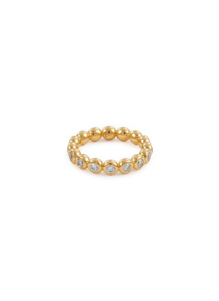 Main View - Click To Enlarge - MISSOMA - 18K Gold Plated Sterling Silver Tennis Stacking Ring — Size 51