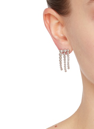 Figure View - Click To Enlarge - MISSOMA - Beaded Waterfall Rhodium Plated Sterling Silver Earrings