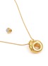 Detail View - Click To Enlarge - MISSOMA - 18K Gold Plated Brass Mother of Pearl Donut Bottle Pendant Necklace