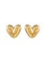 Main View - Click To Enlarge - MISSOMA - 18K Gold Plated Brass Puffy Heart Stud Earrings