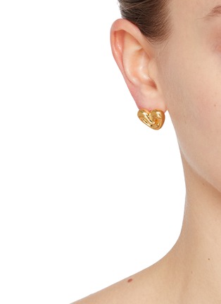 Figure View - Click To Enlarge - MISSOMA - 18K Gold Plated Brass Puffy Heart Stud Earrings